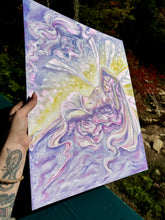 Load image into Gallery viewer, “Fairy Cat Nap” Original Acrylic Painting
