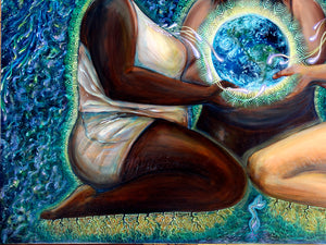 "Mother's Touch" Original Oil Painting